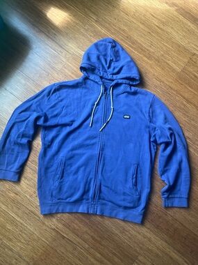 Full-Zip Hooded Sweater in purple